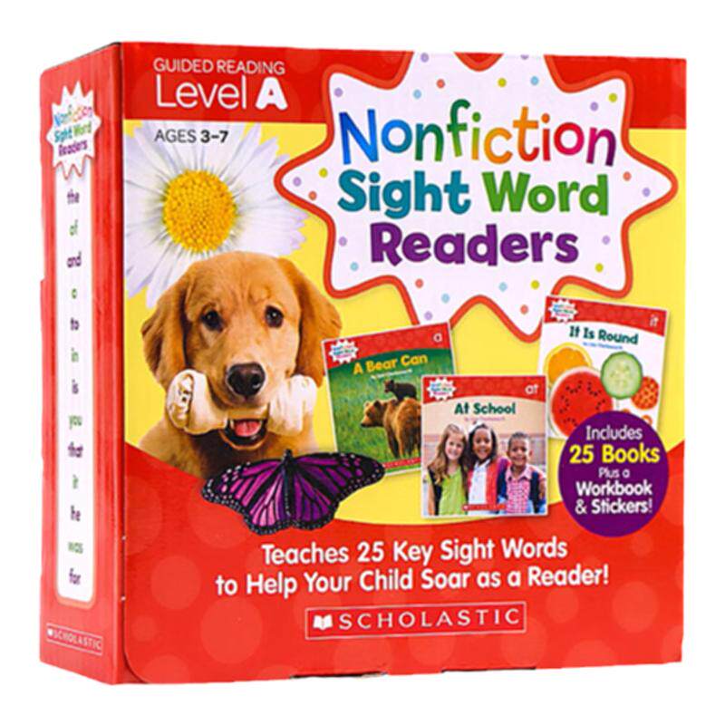 学乐出品Scholastic入门关键字高频词级别A Nonfiction Sight Word Readers 25册全