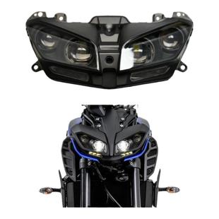 适用雅马哈 MT07 MT09 MT10 改装摩托车前LED大灯总成 前车头灯