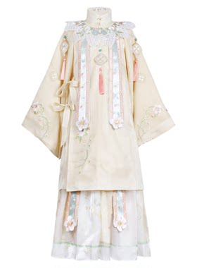汉服女童明制超仙重工刺绣簪花服