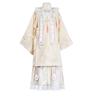 汉服女童古风明制超仙重工刺绣小女孩中国风唐装春秋新款簪花服饰