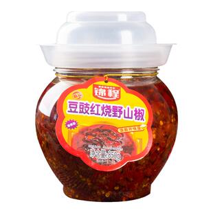 湖南锦程豆豉红烧野山椒850克瓶装辣椒酱下饭菜拌饭酱包邮