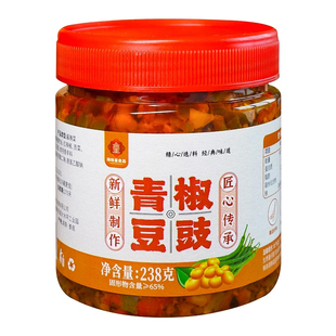 青椒豆豉酱238g香辣下饭菜软糯美味湖南特产特辣拌饭腊八豆调味料