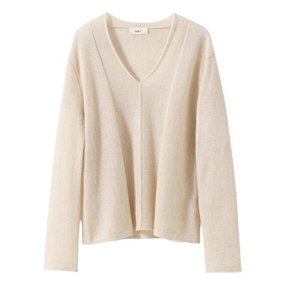 新款桑蚕丝羊绒打底衫慵懒风冬季