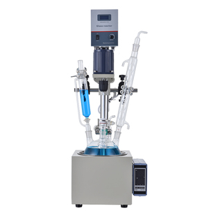 小型单层玻璃反应釜实验室DF1L~5L电加热恒温合成反应器 中浮仪器