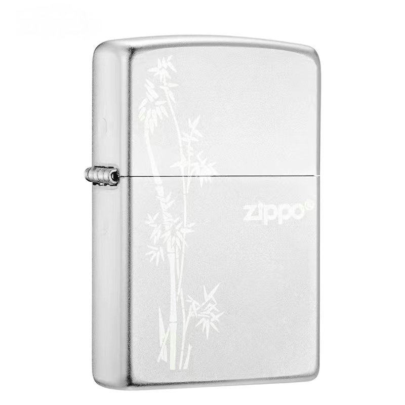 打火机zippo正版芝宝刻字银磨砂