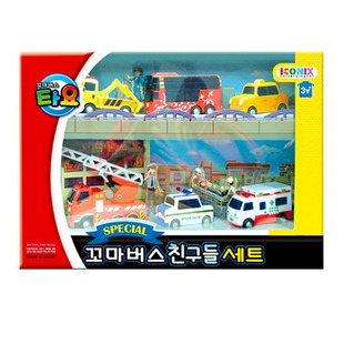 韩国TAYO太友小公交车巴士罗杰希特惯性汽车男女孩玩具轨道套装