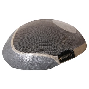 假发男士真人发丝头顶脱发男生手织补发块中年男式毛寸无痕补发片