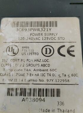 GE 模块 IC693PWR321Y 如图实物拍的二手拆机的议价
