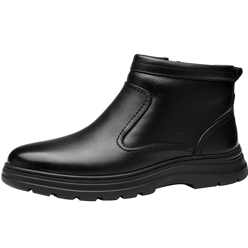 皮靴报喜鸟新款男鞋商务休闲高帮