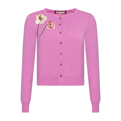 GEGINA短款毛针织衫印花