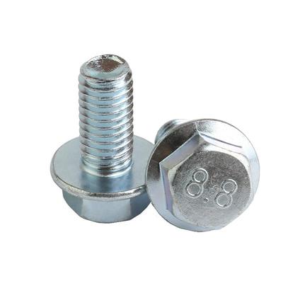 镀锌六角法兰面螺丝细牙