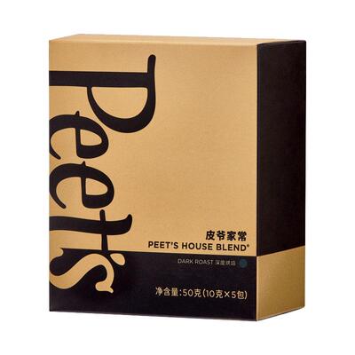 【自营】Peets皮爷创世巨星中烘挂耳咖啡50g盒现磨咖啡粉【临期】