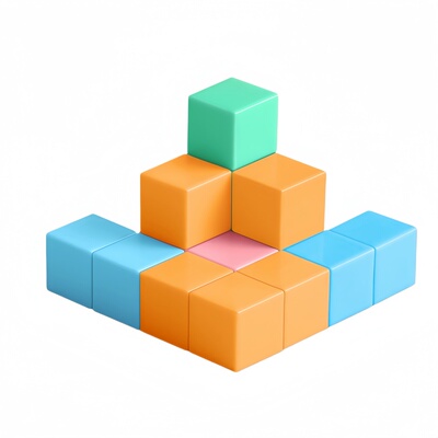 小学数学磁性正方体教具玩具20个