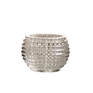 迷你厚重水晶方格圆球小花瓶透明摆件客厅插花水养桌面装饰品网红