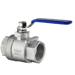 201/304/316不锈钢两片式内螺纹球阀高压全通径耐高温阀门4分6分