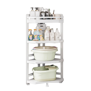 盆架卫生间落地多层洗脸盆架子浴室转角置物架厕所角落盆桶收纳架