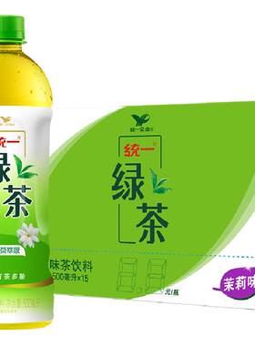 统一低糖绿茶饮料500mlx15瓶