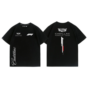 Cadillac凯迪拉克F1车队周边短袖周冠宇24号T恤衫夏季男纯棉上衣