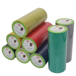 明慎电工PVC绝缘胶布1.8cm宽18米长黄绿棕色银灰透明接电线胶带