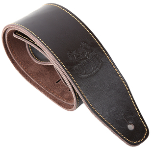 士兵真牛皮吉他背带 电/木吉他/贝斯背带加宽加厚海绵背带