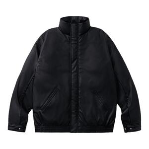 PSO Brand【90绒】纯色PU皮立领羽绒服女款冬季外套休闲宽松潮牌