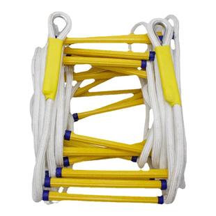 消防逃生梯软梯绳梯家用户外高空应急救生10米防滑树脂逃生安全绳