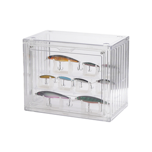 路亚假饵多功能展示框亚克力高透展示架收纳框DIY渔具框送礼收藏