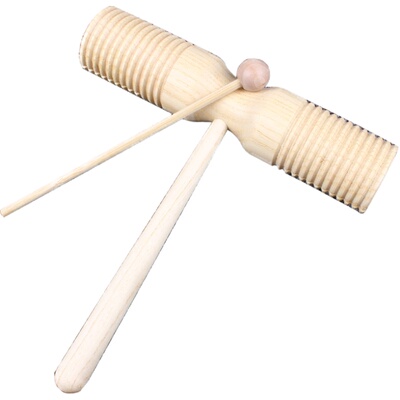 打击乐器光面双响桶小学生奥尔夫