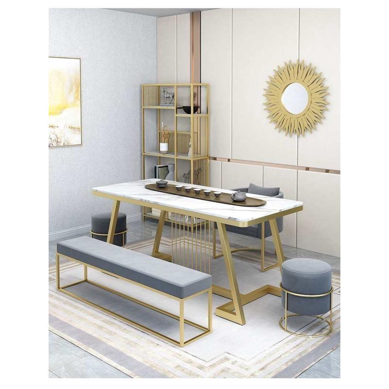 轻奢岩板茶台办公室商铺家用阳台泡茶桌简约现代新中式茶桌椅组合