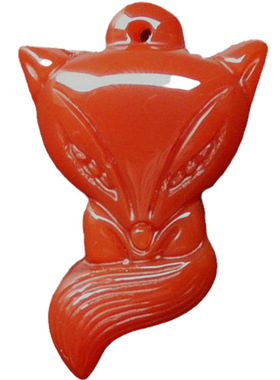 天然玛瑙多色玉饰品狐狸吊坠