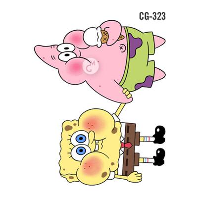 海绵宝宝派大星迷你小图纹身贴