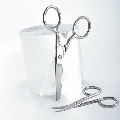 不锈钢办公剪刀儿童圆头尖头剪刀剪纸绣花家用安全剪刀美工小剪子