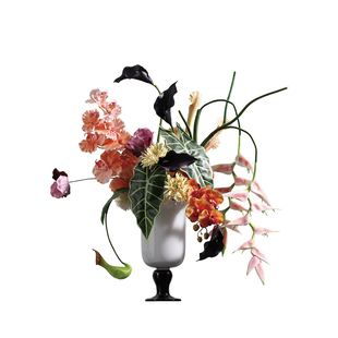 墨色林莽 中古法式仿真花艺 样板间售楼处高级感软装氛围搭配摆件