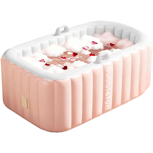 泡澡桶折叠大人自动充气泡浴桶家用成人全身伸直腿洗澡沐浴桶浴缸