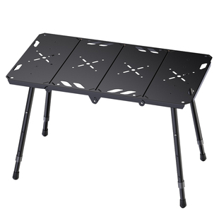 户外折叠桌子四折战术桌igt对折铝合金野外便携露营轻量化摩旅桌