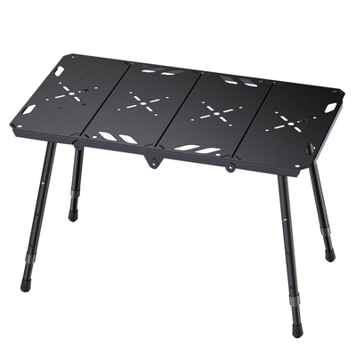 户外折叠桌子四折战术桌igt对折铝合金野外便携露营轻量化摩旅桌