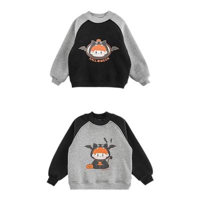 幼悠男童2025新款长袖圆领原创安安卫衣冬季宽松休闲加绒保暖上衣