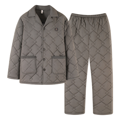 康汝雅冬季加厚纯棉布夹棉家居服