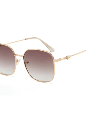 大框茶色显瘦防紫外线墨镜女