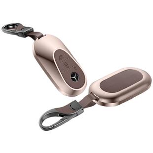 奔驰e300l钥匙套e260L扣GLC300l高档GLE包C260真皮GLS铝合金包壳