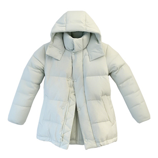 2025新款羽绒服女秋冬款连帽可拆卸加厚保暖宽松面包服时尚外套潮