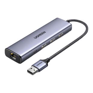 绿联USB3.2扩展坞10G高速typec转网线接口转换器usb-c千兆网卡笔记本电脑拓展坞hub分线器