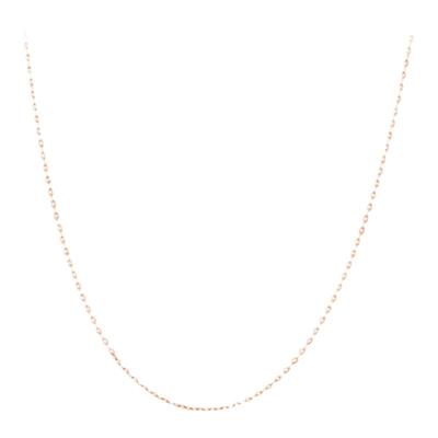 周大福十字型18K金玫瑰金项链