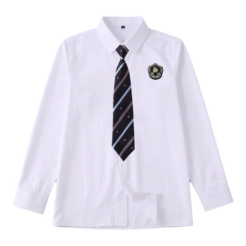 dk学院风白衬衫男长袖套装jk制服