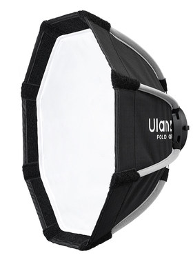 Ulanzi优篮子FOLDQS30快拆八角柔光箱30cm迷你保荣口COB灯40W 60W 100W一灯大师灯箱直播摄影打光配件