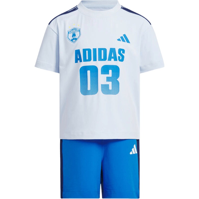 adidas阿迪达斯儿童速干舒适宽松运动短袖套装KH0256