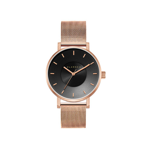 意大利Klasse14设计师品牌石英手表男凹陷表盘编织表带生日礼物