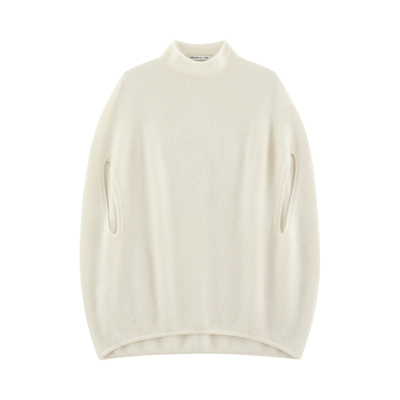 慵懒半高领毛针织衫上衣