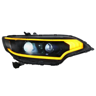 新飞度大灯总成14-20款改装led光导日行灯恶魔眼双光透镜激光大灯