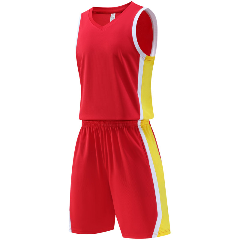 中国队新款篮球服套装球衣背心+短裤比赛训练服定制印字号631红色